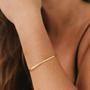 Imagem de Bracelete Feminino 19cm Pulseira Lisa de Ouro Puro 18k