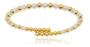 Imagem de Bracelete flexível Sabrina com bolinhas e perólas banhado em ouro 18k