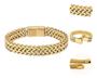 Imagem de Bracelete Masculino Ouro 18k 10mm Grossa Moderna Pulseira Luxo Elegante Presente