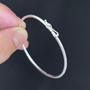 Imagem de Bracelete Pulseira Aro Redondo 2mm de Prata 925 Feminina