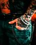 Imagem de Bracelete Pulseira Masculina Executiva Tribal Torcida Aço Cirúrgico Banhado a Ouro