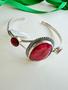 Imagem de Bracelete Rubi Natural Indiano Prata Bali 925