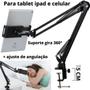 Braço Articulado Suporte de Mesa Tablet Ipad Celular Smartphone Assistir Filmes Series Gravação - CJJM Imagem de Braço Articulado Suporte de Mesa Tablet Ipad Celular Smartphone Assistir Filmes Series Gravação