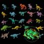 Imagem de Brilha No Escuro Mini Modelos De Dinossauro Luminoso 24 Peças Decorações De Bolo Para Meninos