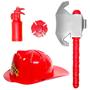 Imagem de Brincando De Ser Kit Bombeiro Capacete Vermelho Master Toys