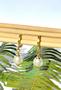 Imagem de Brinco Argola Click Com Perola Dourado Semijoia Lizzy Fatin