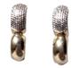 Imagem de Brinco Argola Click Com Textura Dourado Ouro Branco Semijóia