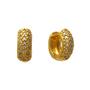 Imagem de Brinco Argola Click com Três Fileiras de Zircônias Folheado em Ouro 18K Softjoias