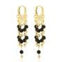 Imagem de Brinco Argola com Pedrinhas Banhado a Ouro 18k