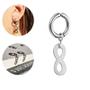 Imagem de Brinco Argola Masculino Feminino Pressão Magnético Eterno Infinito Aço Inox