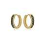 Imagem de Brinco Argola Média Ouro 18k - Turquesa - 1,40x1,40cm