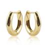 Imagem de Brinco Argola Oval 1,5Cm Abaulado Em Ouro 18K