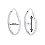 Imagem de Brinco Argola Prata 925 Oval chinês laminada P 2cm x 1,5cm