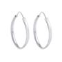 Imagem de Brinco Argola Prata 925 Oval chinês laminada P 2cm x 1,5cm