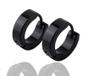 Imagem de Brinco Argola Preto 10mm Masculino Feminino Aço Inox Antialérgico