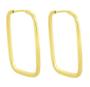 Imagem de Brinco Argola Retangular Fio Quadrado 2,8 cm Feminino em Ouro 18k