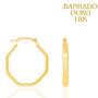 Imagem de Brinco Argola Rommanel Assimétrico Banhado A Ouro 18k Presente Feminino 520903