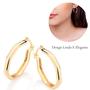 Imagem de Brinco Argola Rommanel Assimétrico Banhado A Ouro 18k Presente Feminino 520903