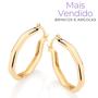 Imagem de Brinco Argola Rommanel Assimétrico Banhado A Ouro 18k Presente Feminino 520903