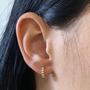 Imagem de Brinco Argolinha com Bolinhas Banhado a Ouro 18k