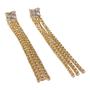 Imagem de Brinco base retangular cristal com fios de zirconia