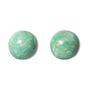 Imagem de Brinco Button Disco 14mm Pedra Amazonita Verde Natural Prata 950