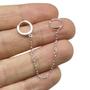 Imagem de Brinco Click Com Corrente E Piercing Fake Argola Prata 925