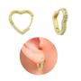 Imagem de Brinco De Argola De Coração Com Micro Zircônias PRI Style Folheado A Ouro 18K Antialérgico Tamanho G