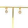 Imagem de Brinco de Ouro 18k Argola Click Com Coração Zircônias