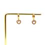 Imagem de Brinco de Ouro 18k Argola Click Com Coração Zircônias