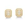 Imagem de Brinco de Ouro 18k Octagonal com 56 Pontos de Diamantes