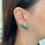 Imagem de Brinco Ear Cuff 3 Pedras Esmeralda