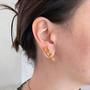 Imagem de Brinco Ear Cuff Gold Quadrado Âmbar