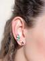 Imagem de Brinco Ear Cuff Pedras Coloridas Folheado Ouro 18k