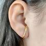 Imagem de Brinco Ear Hook Liso Banhado a Ouro 18k