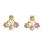 Imagem de brinco ear jacket com flores 8mm com rdio