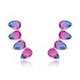 Imagem de Brinco Earcuff Gotas Degradê Rosa E Azul Prata 925