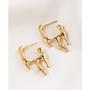 Imagem de Brinco Feminino Argola Melted Dourado Chunky Metal