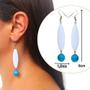 Imagem de Brinco feminino com estilo e elegância artesanal feitos com miçangas e entremeios