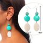 Imagem de Brinco feminino com estilo e elegância artesanal feitos com miçangas e entremeios