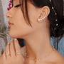 Imagem de Brinco Feminino Ear Cuff Pérolas Shell Banhado À Ouro 18k - Dourado