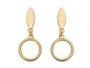 Imagem de Brinco Feminino Folheado Ouro 18K Com Pedra Natural