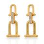 Imagem de Brinco Feminino Inspiração 3 Elos Bijuterias Femininas banho Ouro 18k Prata feminino acessórios casamento noiva festa formatura