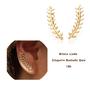 Imagem de Brinco Folha Rommanel Feminino Ear Cuff Banhado A Ouro 18k Feminino
