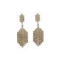 Imagem de Brinco Folheado Losango Com Strass - Selecione Cor