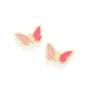 Imagem de Brinco Infantil Rommanel Banhado Ouro Pequena Borboleta Rosa 526502