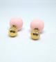 Imagem de Brinco Inspiração Jacket Duplo Perola - Rosa Claro e Dourado