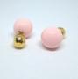 Imagem de Brinco Inspiração Jacket Duplo Perola - Rosa Claro e Dourado