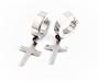 Imagem de Brinco Masculino Argola Cruz Aço Inoxidável 316L Unisex Moda