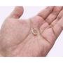 Imagem de Brinco Ouro 18k Argola Argolinha Trava Infinito Zircônias B914